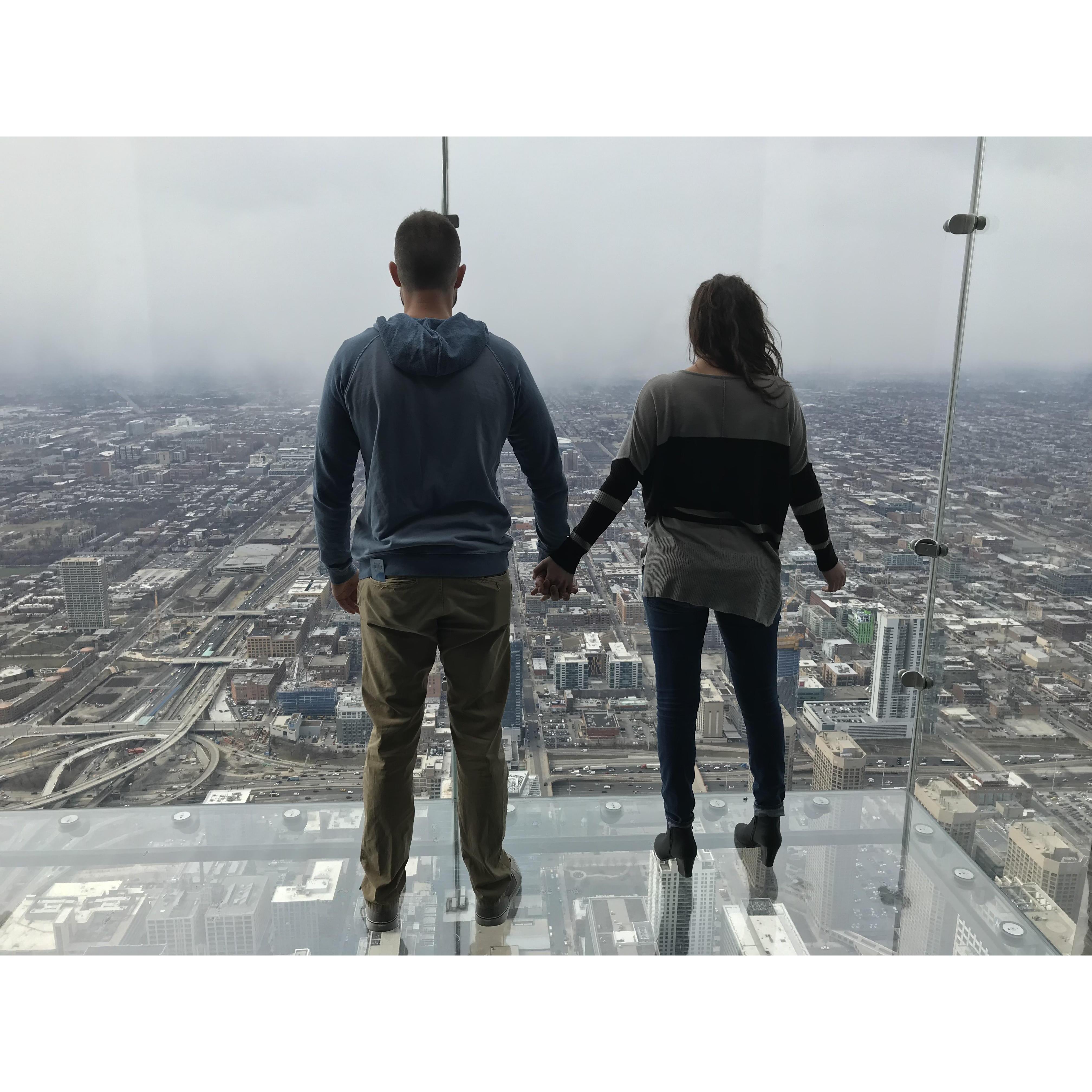 Looking over Chicago.