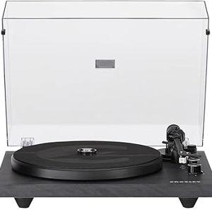 Crosley C62C Turntable HiFi System Record Player with Speakers, Adjustable Tonearm, Moving Magnet Cartridge, Bluetooth Receiver, 40W Per Channel, and Anti-Skate, Black
