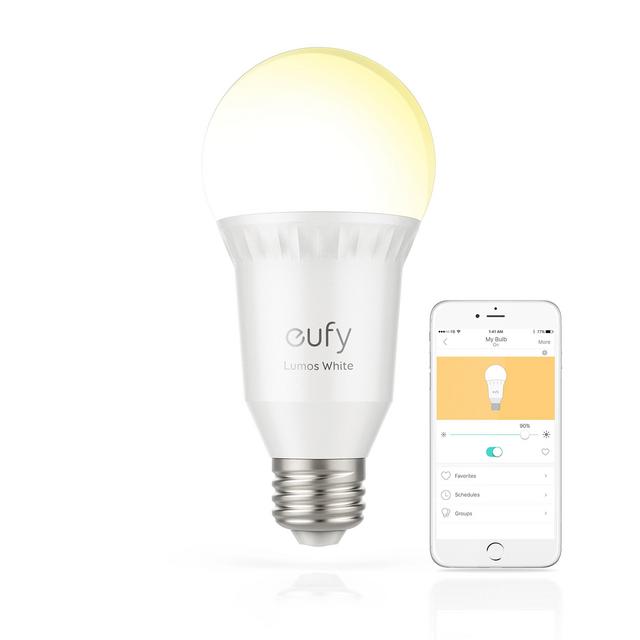 eufy Lumos Smart Bulb by Anker, Works with Amazon Alexa and Google Assistant, No Hub Required, Wi-Fi, 60W Equivalent, Dimmable LED Light Bulb, A19, E26, 800 Lumens (Soft White)