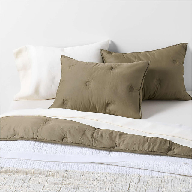 Organic Cotton Voile Garden Green Full/Queen Comforter