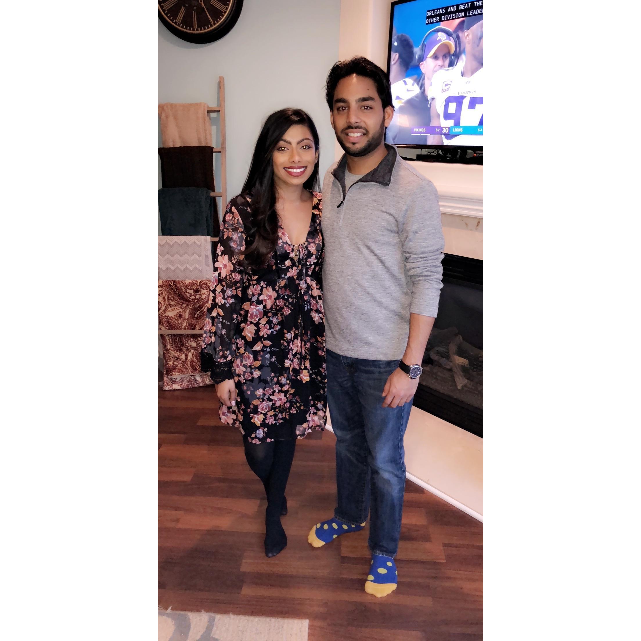 Our first Thanksgiving together! This is by far Nirmal's favorite holiday of the year.
