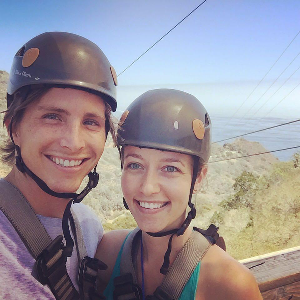 Zip-lining for our 5 yr anniversary '2016