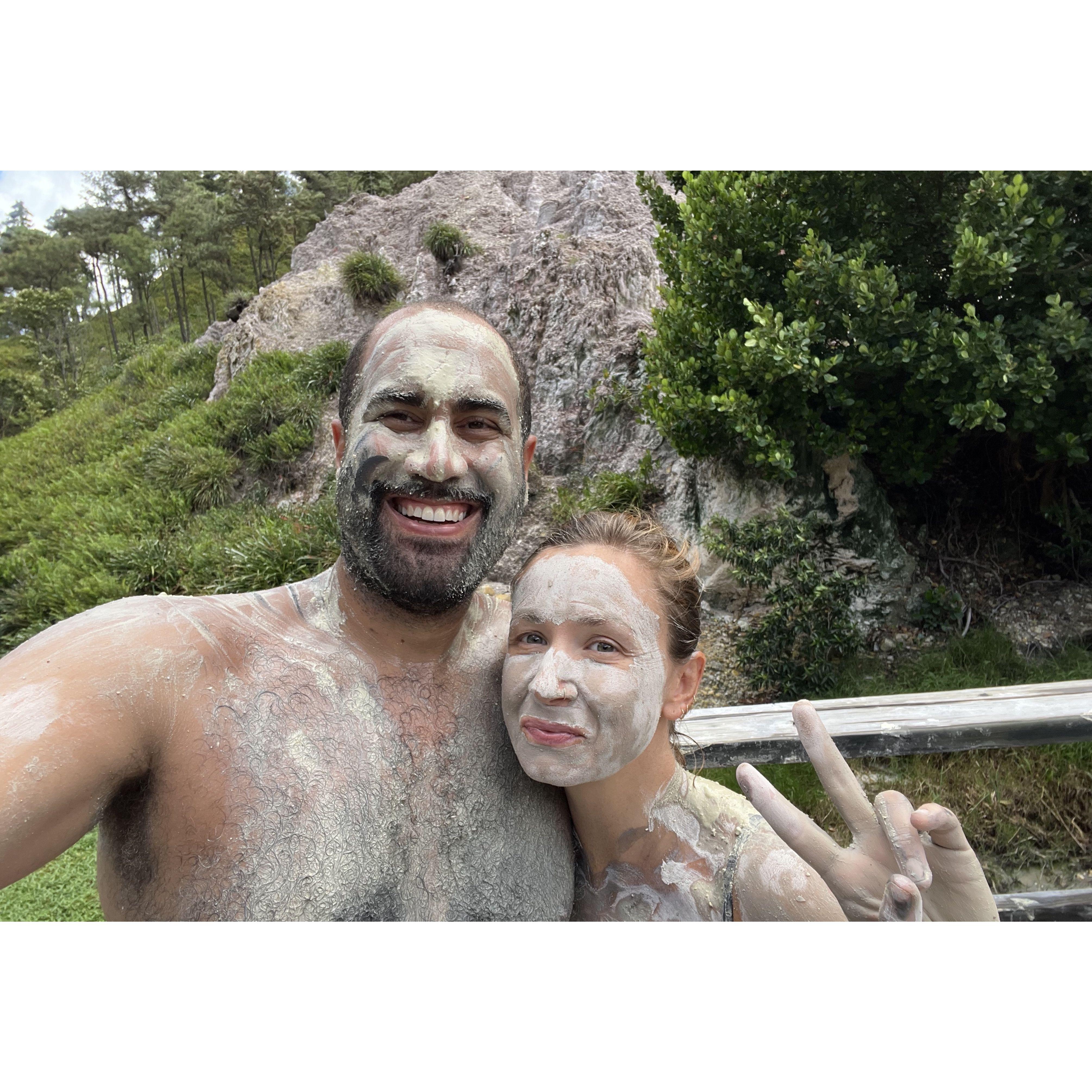 Volcanic mud bath!