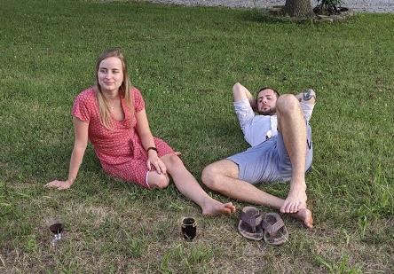 Chillin' at a garden party.