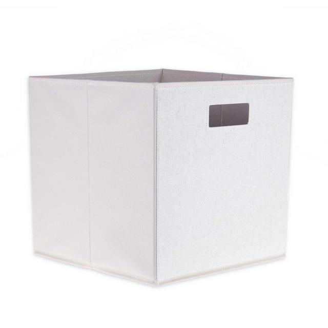 ORG Natural Linen 13-Inch Collapsible Storage Bin