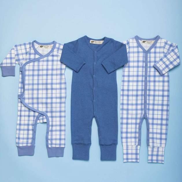 Blue Gingham One-Piece Bundle