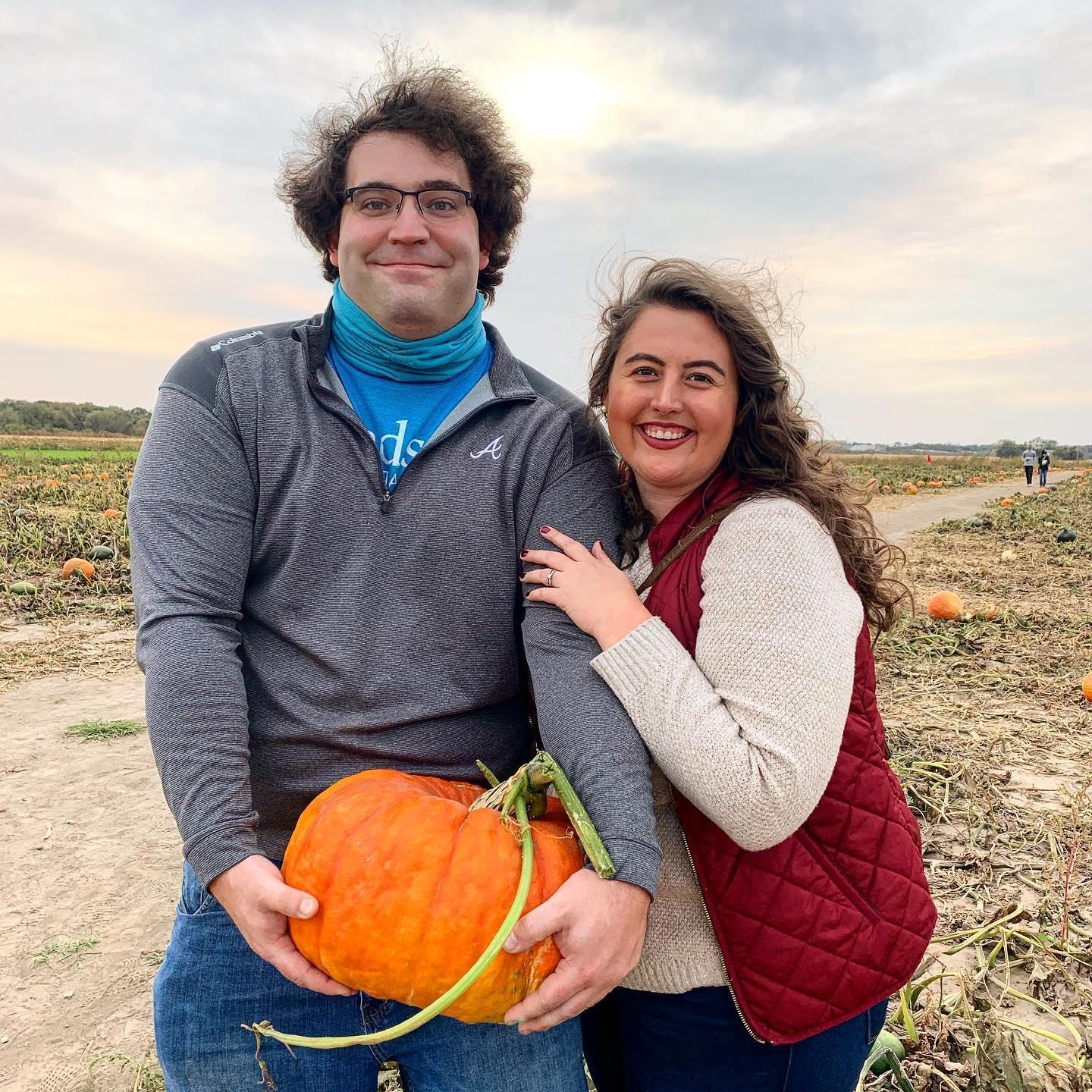 Alex and Andy at the pumpkin patch