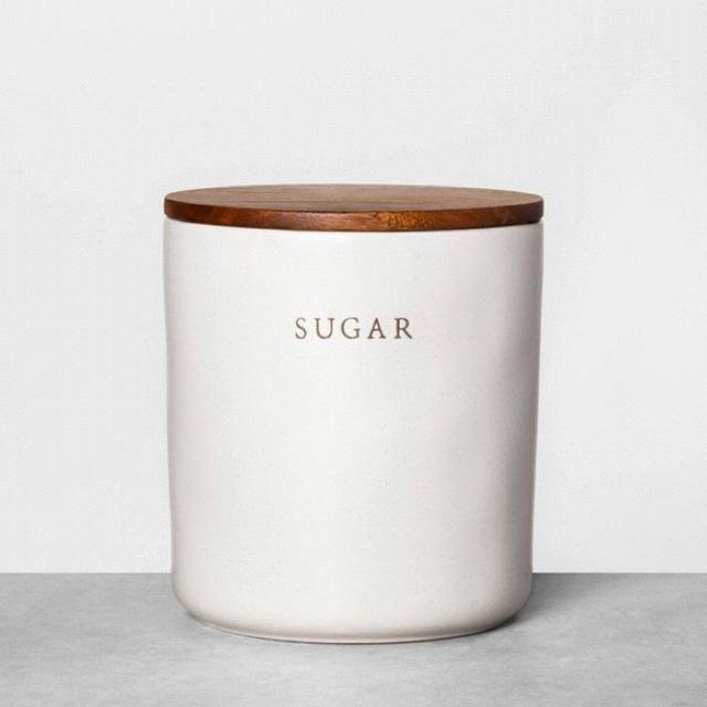 Stoneware Sugar Canister with Wood Lid - Hearth & Hand™ with Magnolia