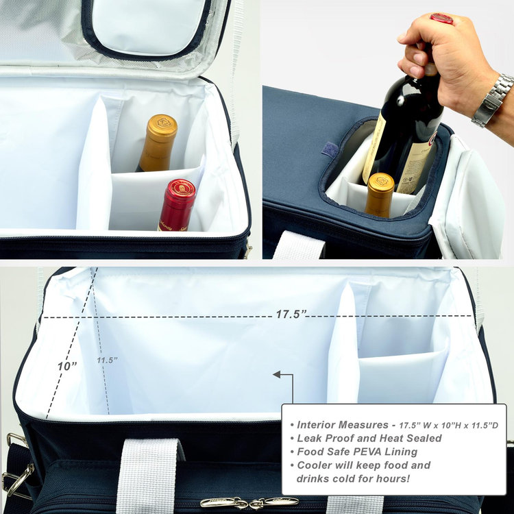 Picnic at Ascot, 4-Person Equipped Insulated Picnic Set | Zola