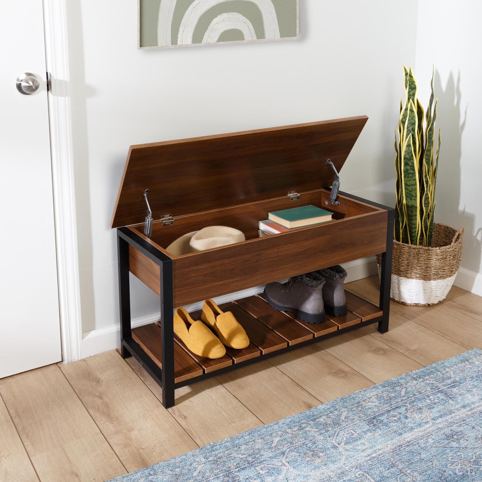 Honey Can Do 2 Tier Natural Wood Shoe Rack