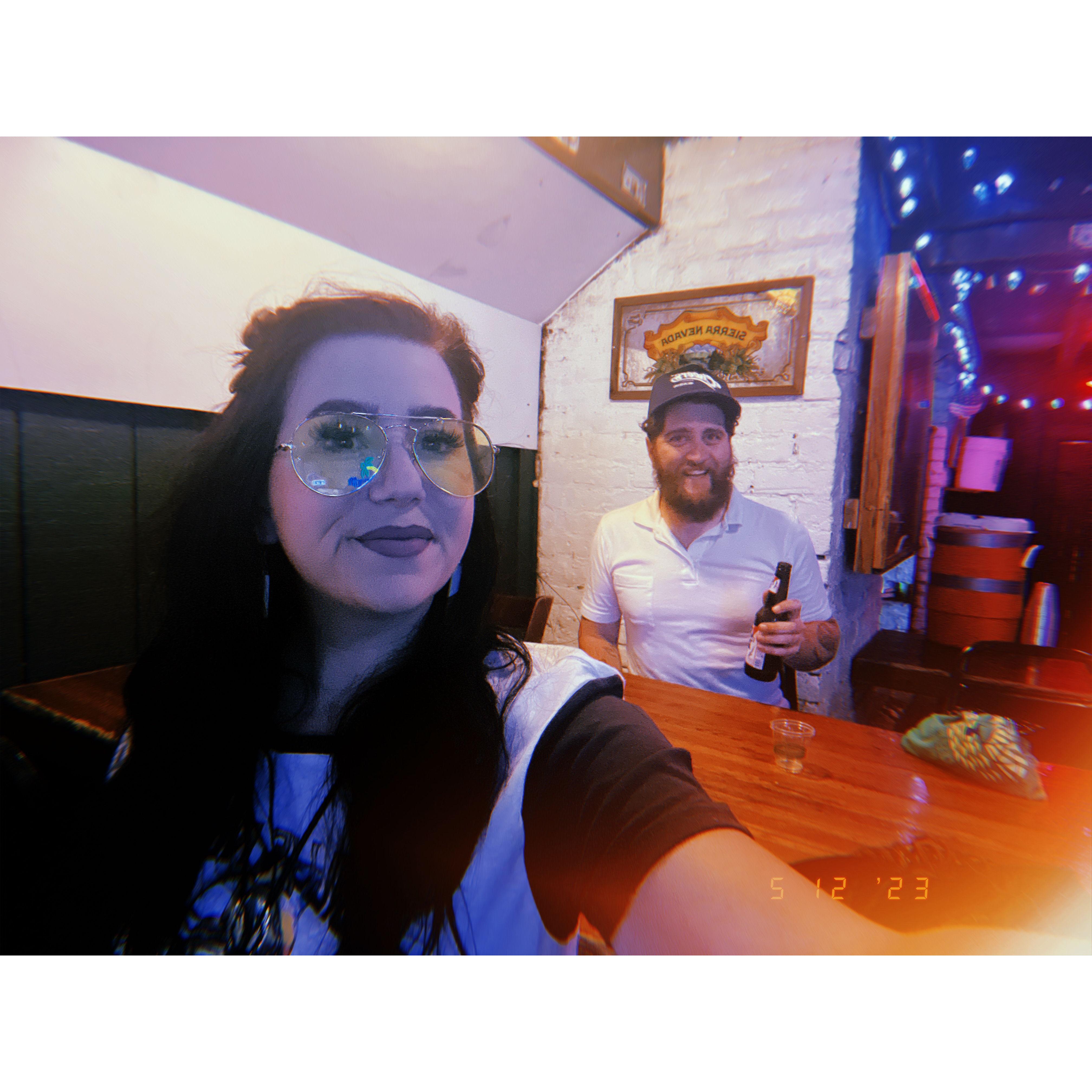 We spent a lot of time at Hemingway's, Beaufort's one and only dive bar.