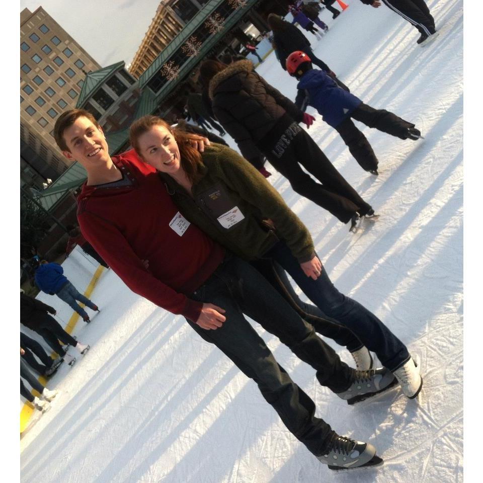 One of the first "non-selfies" we got together, skating in Providence Winter 2012/2013