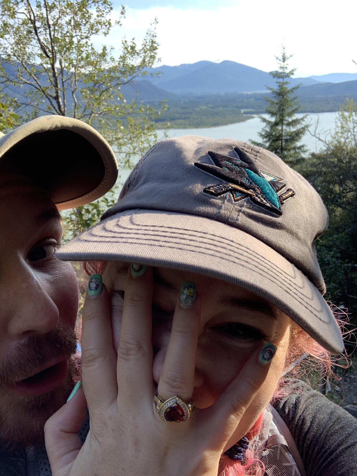 Our first photo after the proposal