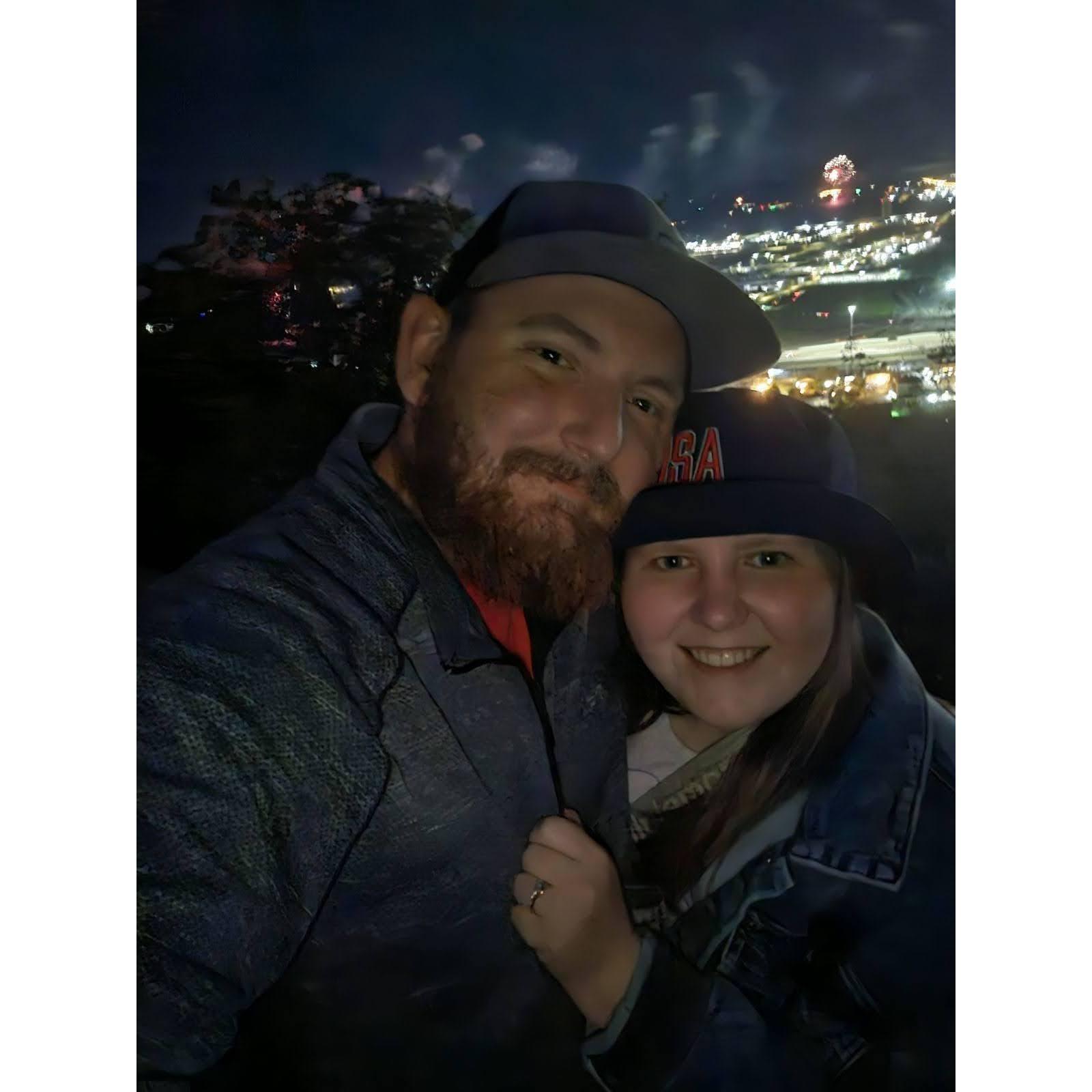 Spencer Proposed under the fireworks in Duluth on Independence Day, my favorite holiday