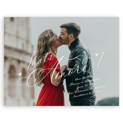 Linen, Beige Wedding Digital Save the Date - Estate Photo