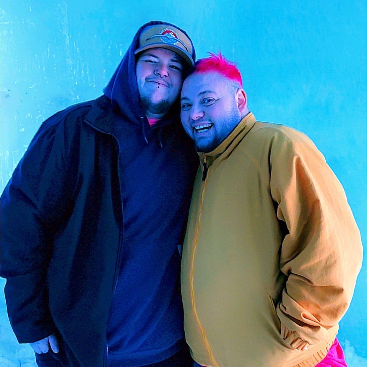 Us together at the Ice Castles in NH.