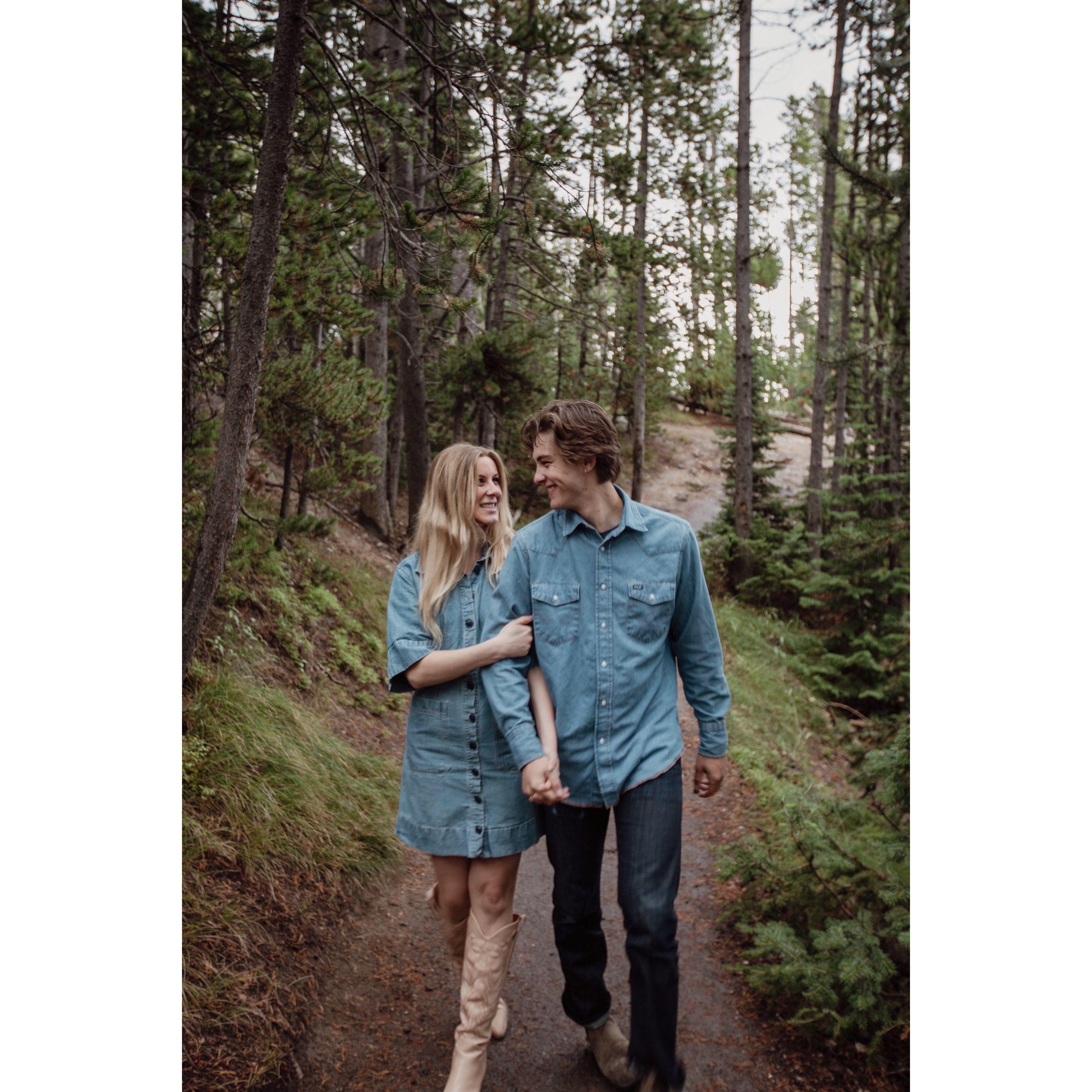 Took more engagement photos with our dear friend in Yellowstone.