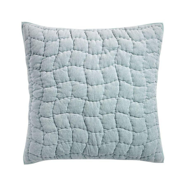 Cozy Cloud Handcrafted Quilted Sham, Chambray, Euro