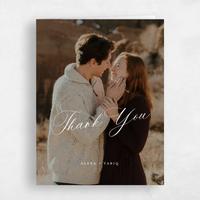 White Wedding Thank You - Gavina Photo