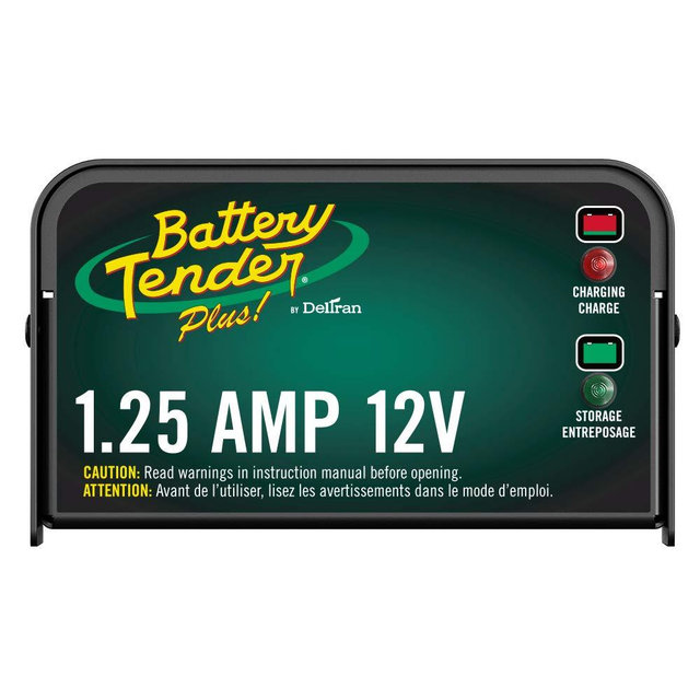 Battery Tender Plus 12V Battery Charger and Maintainer: 1.25 AMP Powersport Battery Charger and Maintainer for Motorcycles, ATVs, UTVs - Smart 12 Volt Automatic Float Charger - 021-0128