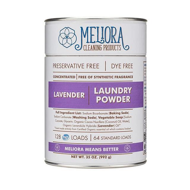 Meliora Cleaning Products Laundry Powder, Lavender, 128 HE (64 Standard) Loads