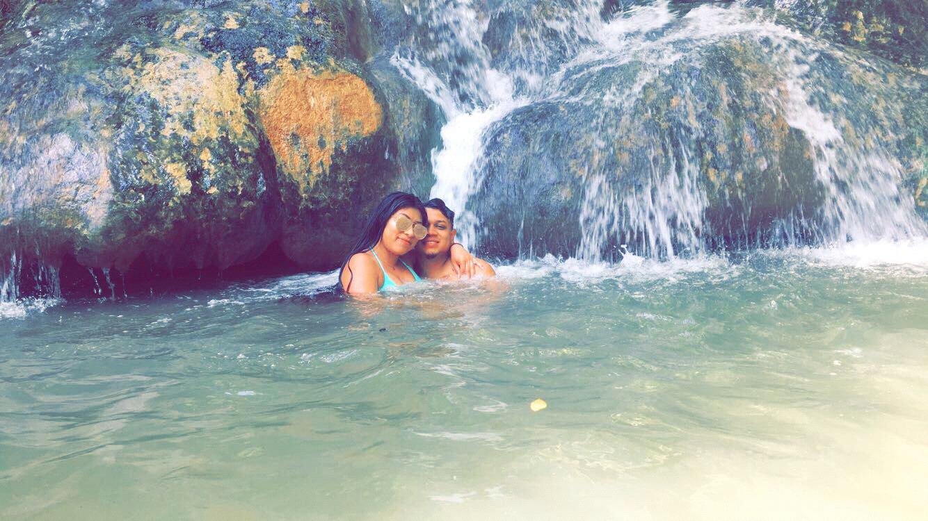 Hot springs waterfall