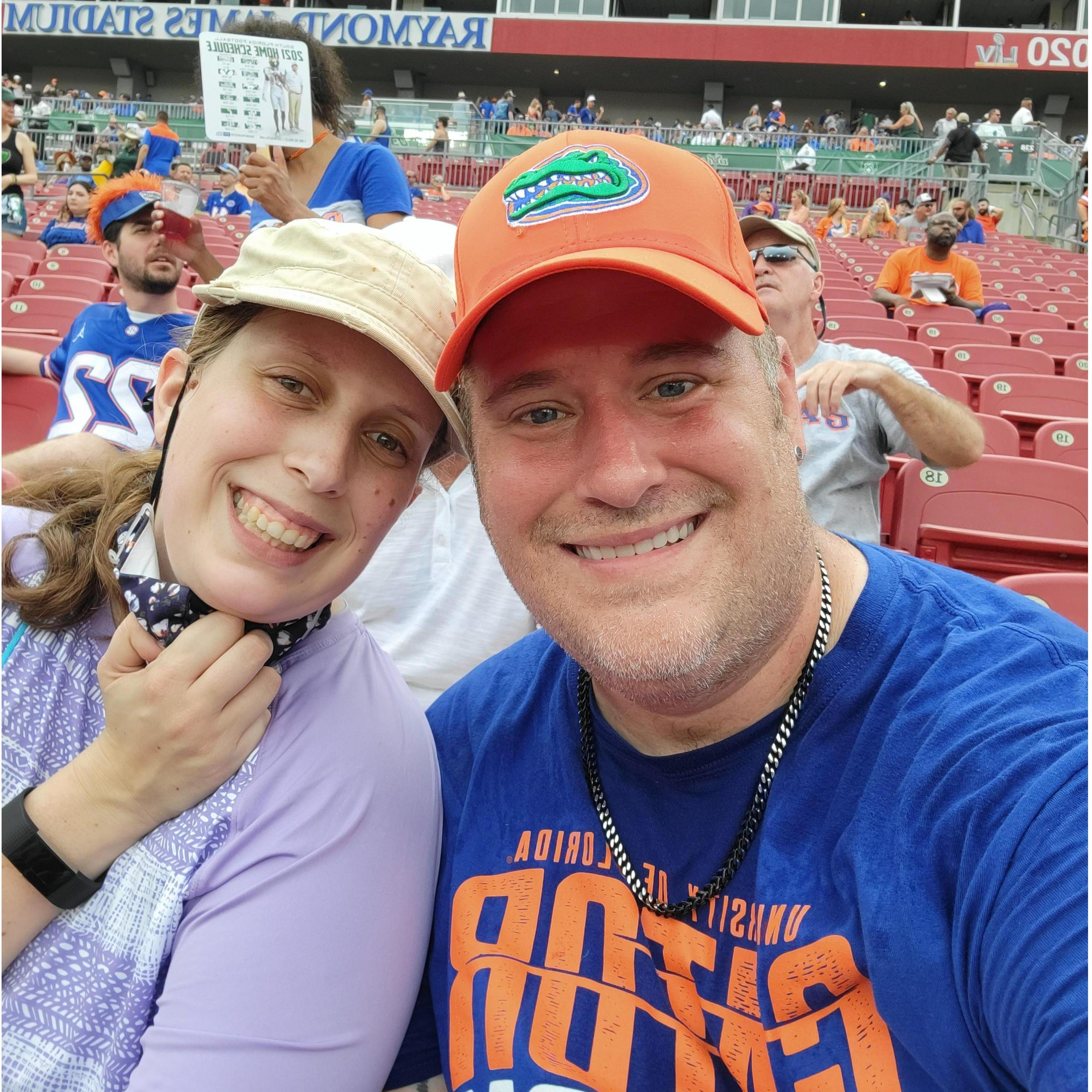 Our first Gators game at the swamp in Gainesville