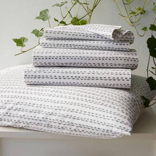 Organic Hand Drawn Stripe Sheet Set
