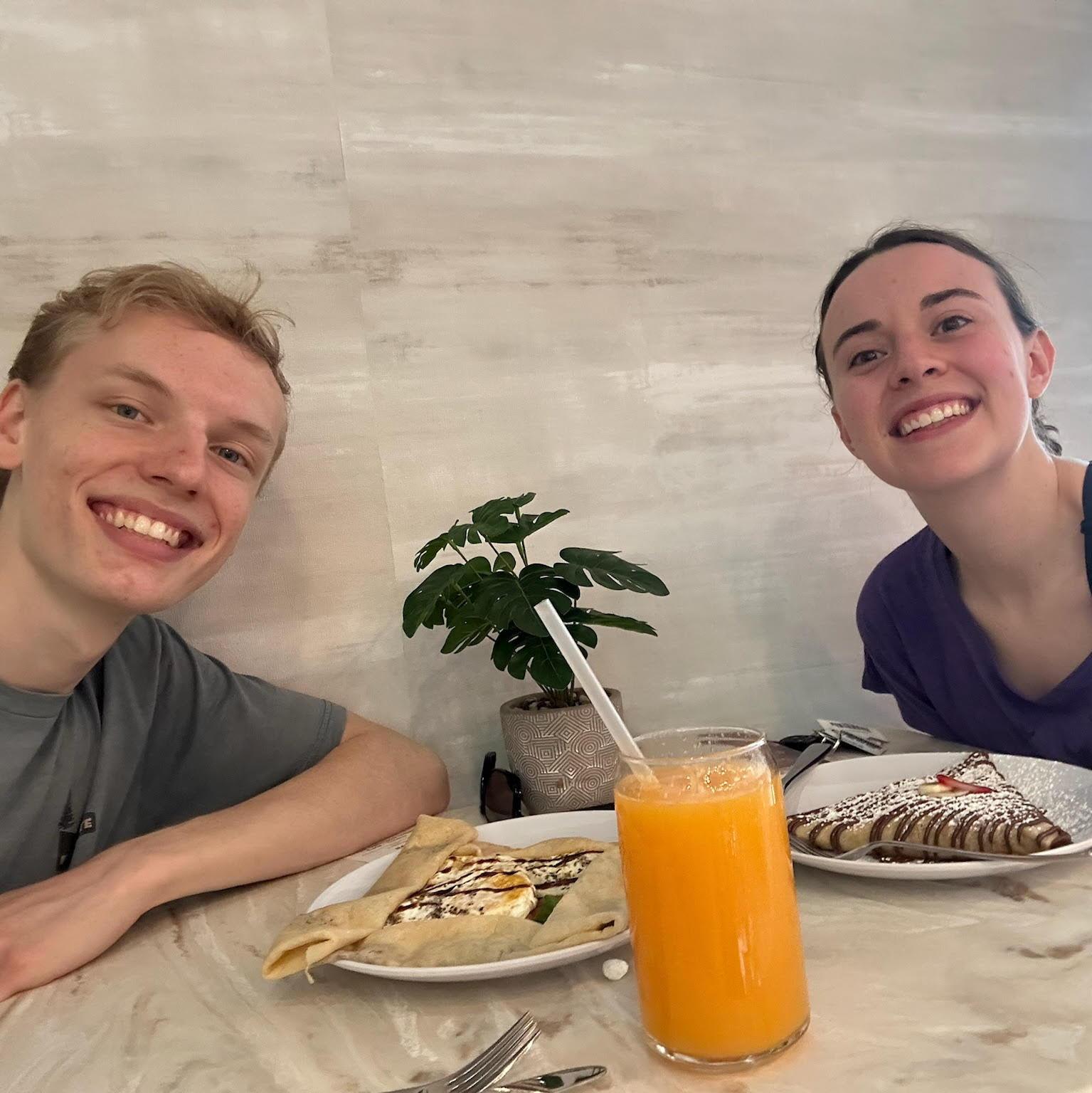 Ben and Megan visited a trampoline park and then got crepes- two of Megan's favorite activities.