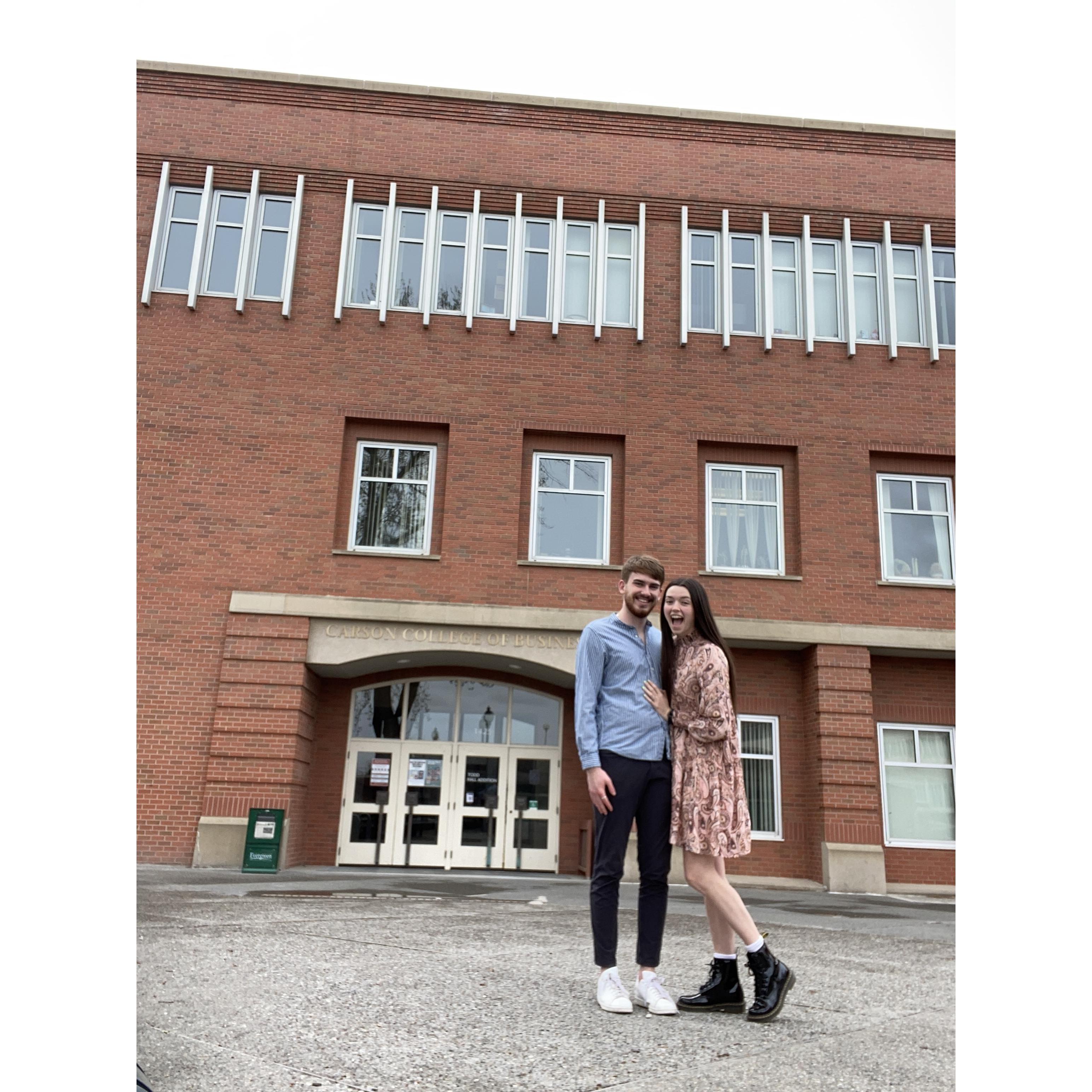 Graduation pictures in front of the building where we met !!
May, 2021 📍Todd Hall