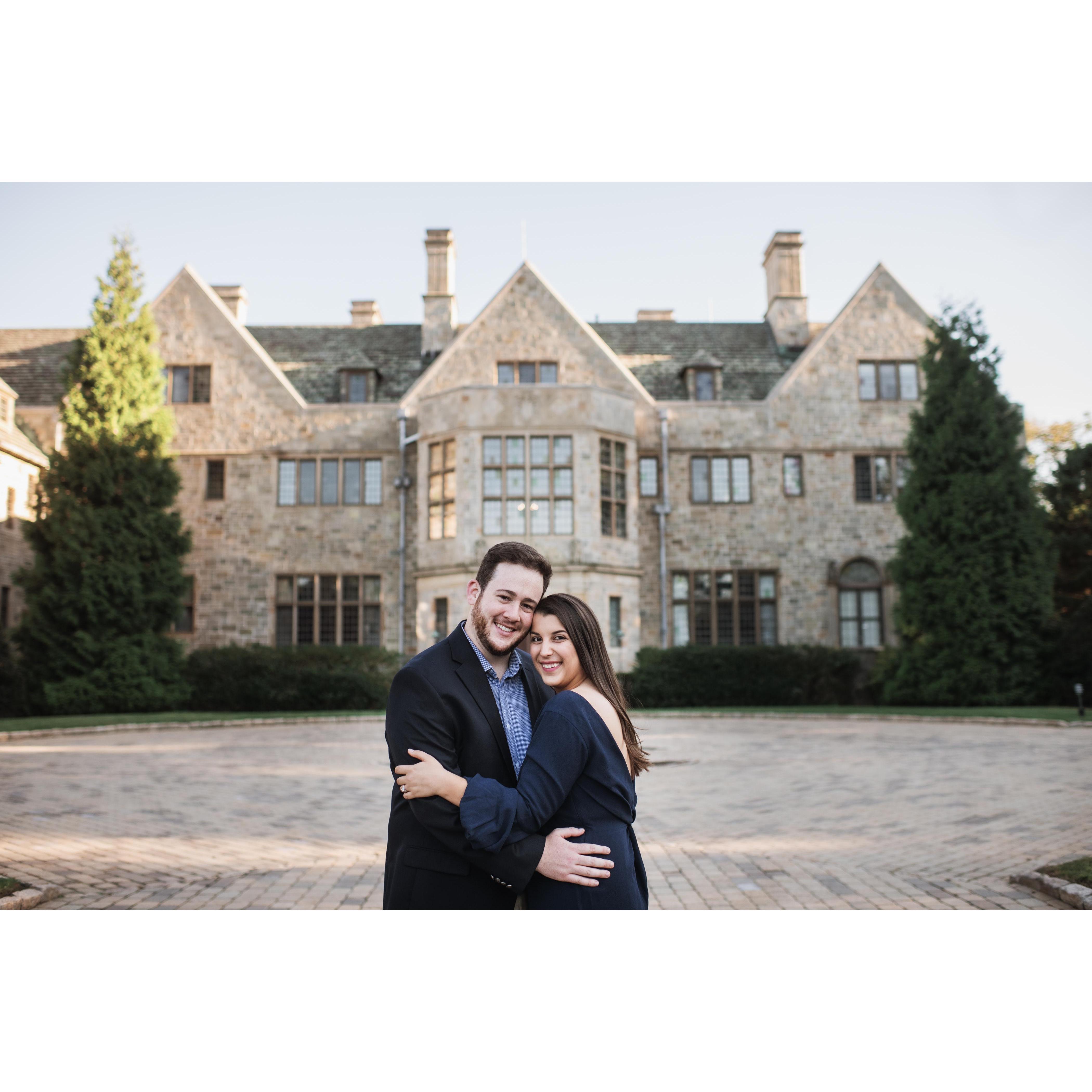 Engagement shoot at Fairfield University