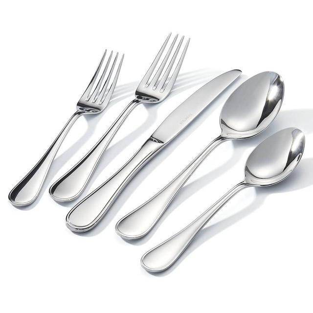 KINGSTONE 40 Piece Teardrop Silverware Set for 8, 18/10 Stainless Steel Flatware Set, Modern Design Cutlery Set for Home/Hotel/Wedding,Mirror Polished and Dishwasher Safe