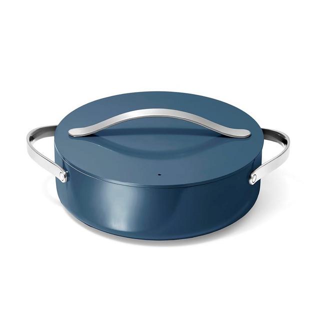 Caraway Rondeau - 6 Qt Non-Stick Pan with Lid - Free From Forever Chemicals - Perfect for Searing, Braising, & Roasting - Navy