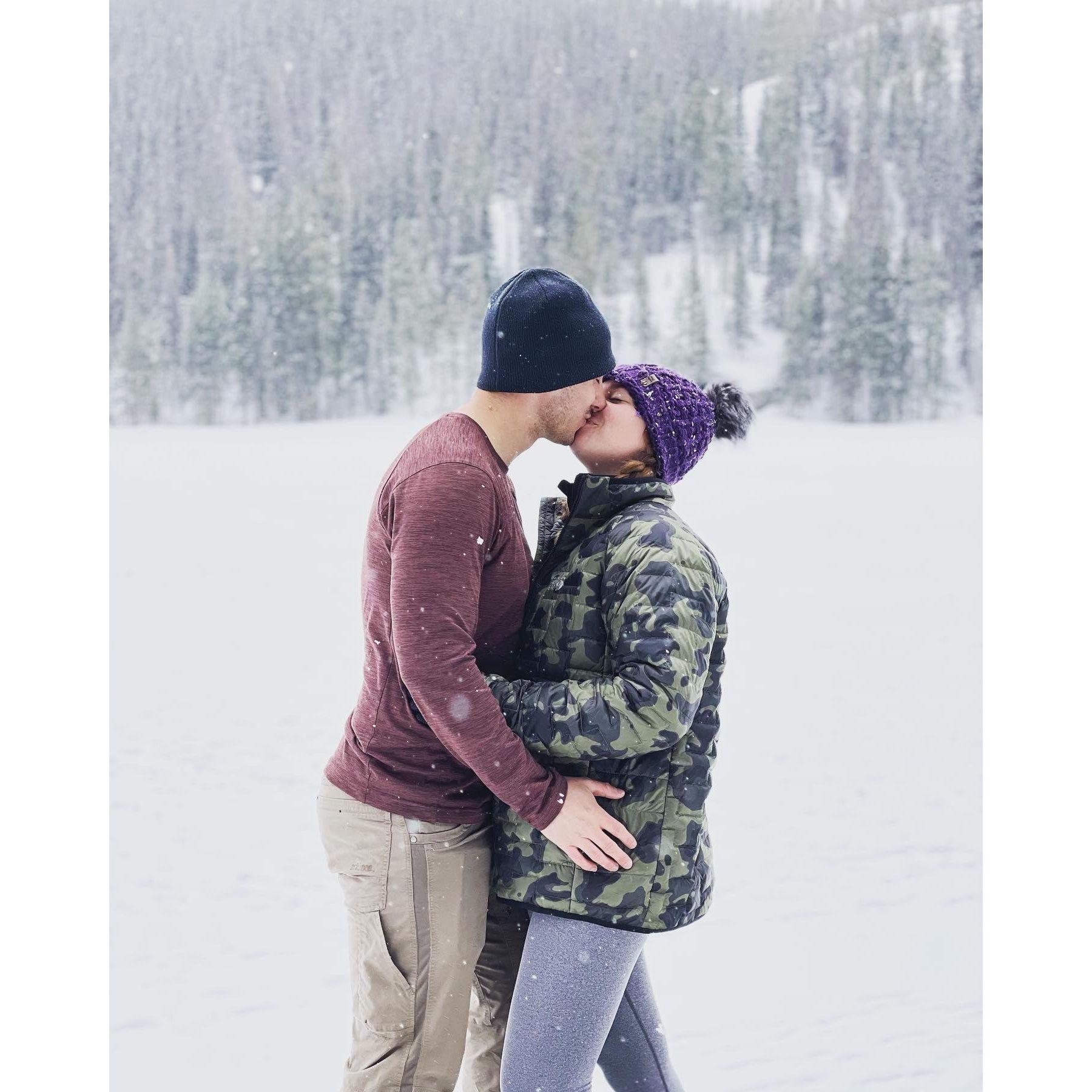 Our first trip together was to Colorado where we hiked through the snow in Rocky Mountain National Park