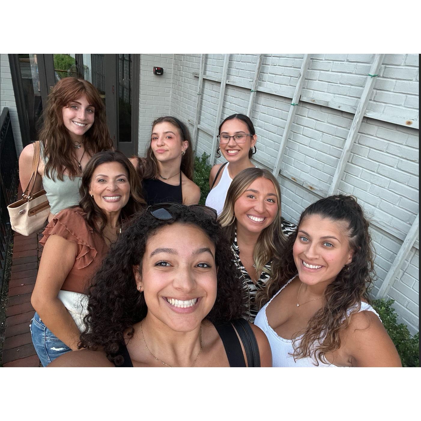Surprise dinner after Izabella was proposed to