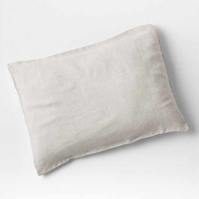Ivory Grid Natural Hemp Standard Sham