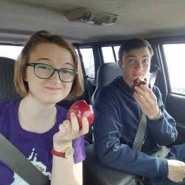 That day when we went apple picking, Ben saved me from many yellowjackets.