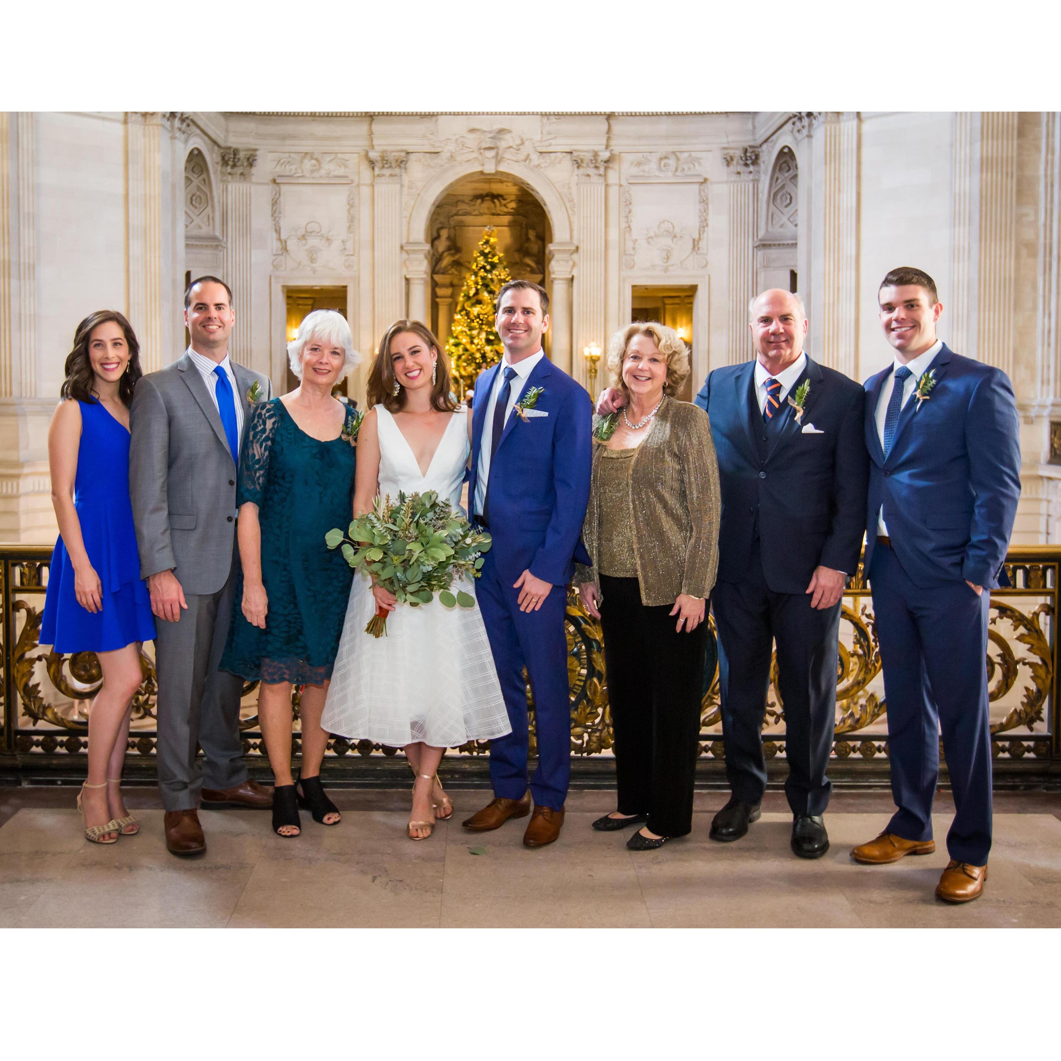 From left to right: Sarah Blanchard, Brad Blanchard, Jan Blanchard, Deborah Wood, Dave Montellato, Ryan Wood