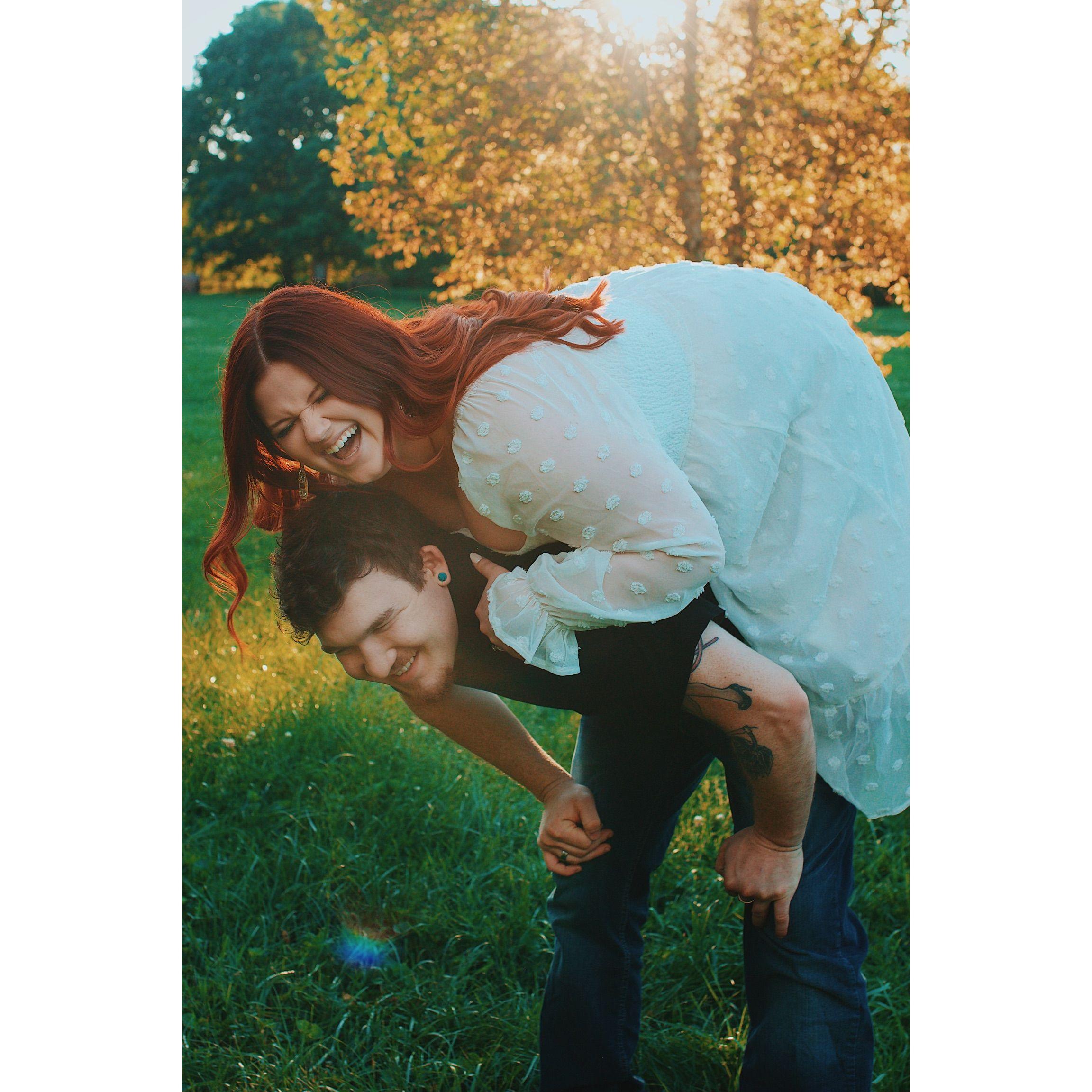 A snapshot of laughter and imminent chaos captures our relationship perfectly!