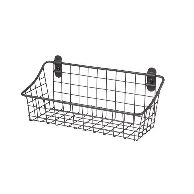 Spectrum® Vintage Small Cabinet & Wall Mount Basket in Grey