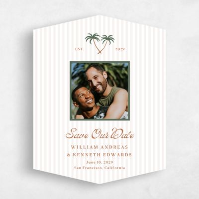 Green Diamond Wedding Save the Date - Marquesas Photo