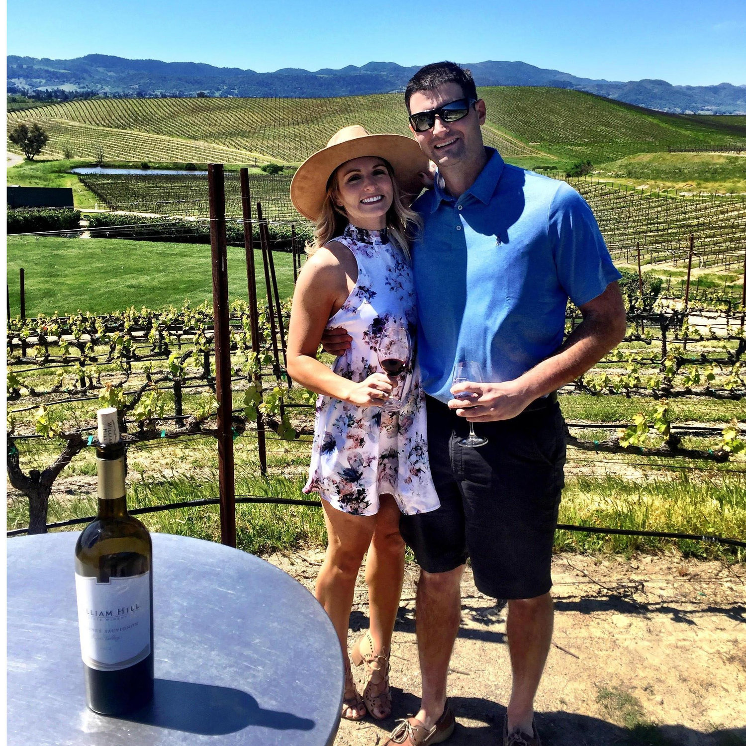 In Napa enjoying wine, the product that brought us together