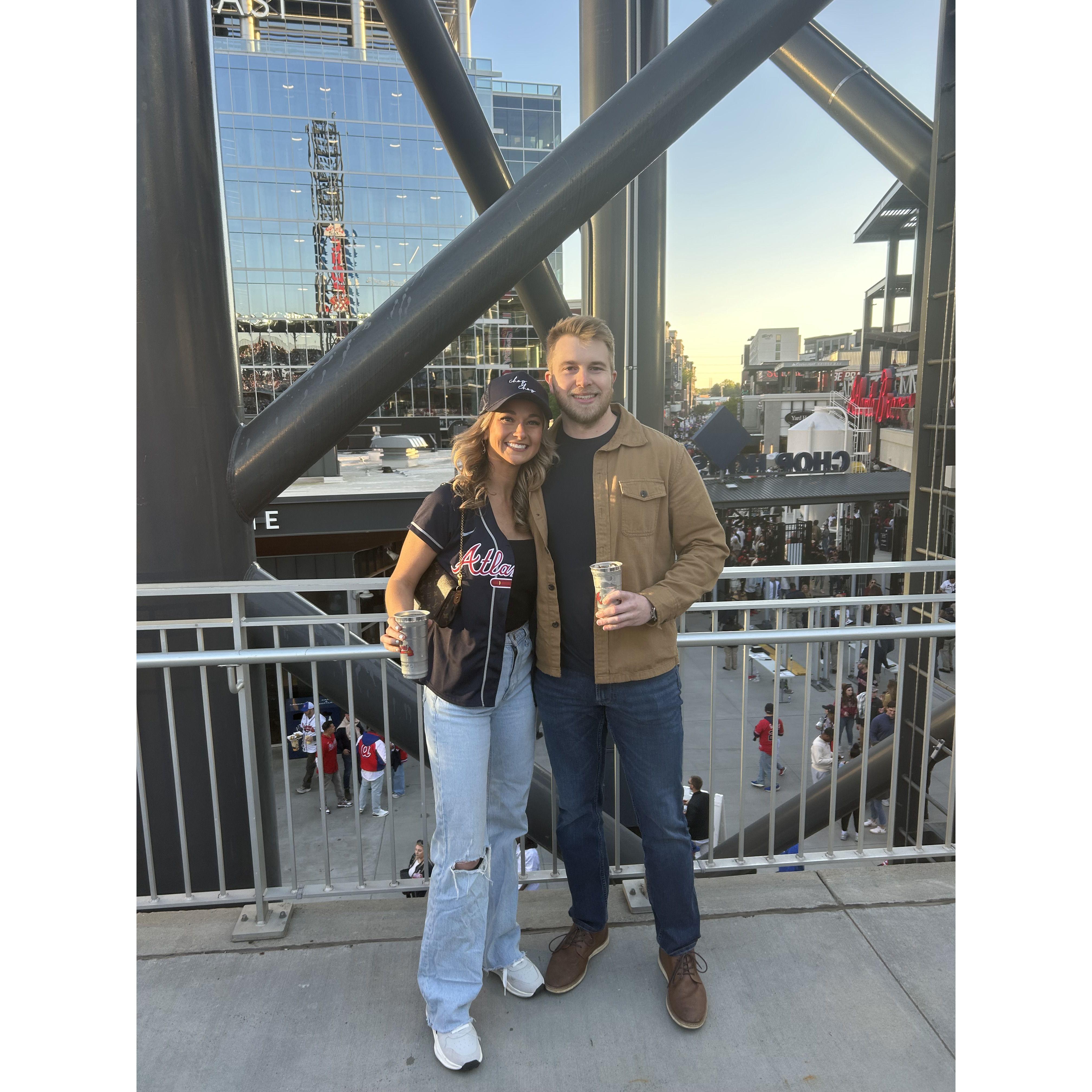 One of their favorite parts about living in  ATL is going to Braves games!
