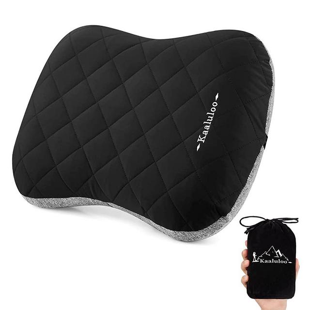 Camping Sleeping Travel Backpacking Pillow: Compact Portable Removable Cover Portable Ergonomic Inflatable Travel Pillow for Lumbar Neck Support for Camping , Backpacking, Hiking,Tent, Hammock