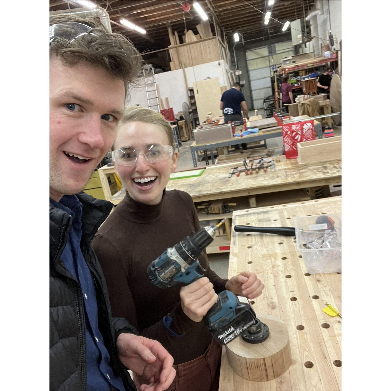 We were distinctly below-average at our woodworking class