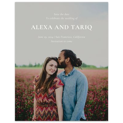 White Winter Wedding Digital Save the Date - Keely Photo