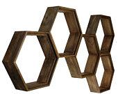 Hexagon Shelves - Wood Honeycomb Shelves -...