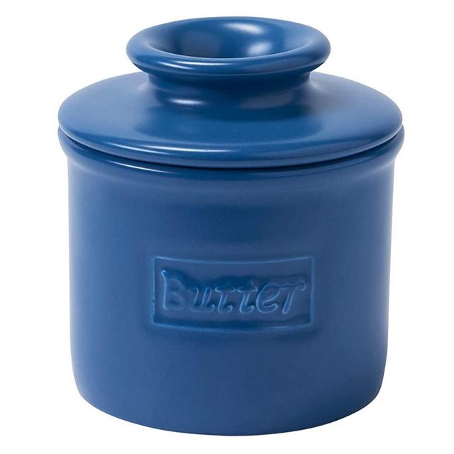 Butter Bell - The Original Butter Bell crock by L Tremain, a Countertop French Ceramic Butter Dish Keeper for Spreadable Butter, Café Matte Collection, Navy Matte