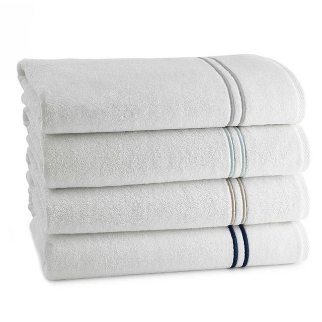 Kassatex Baratta Turkish Cotton Bath Towel White/Taupe