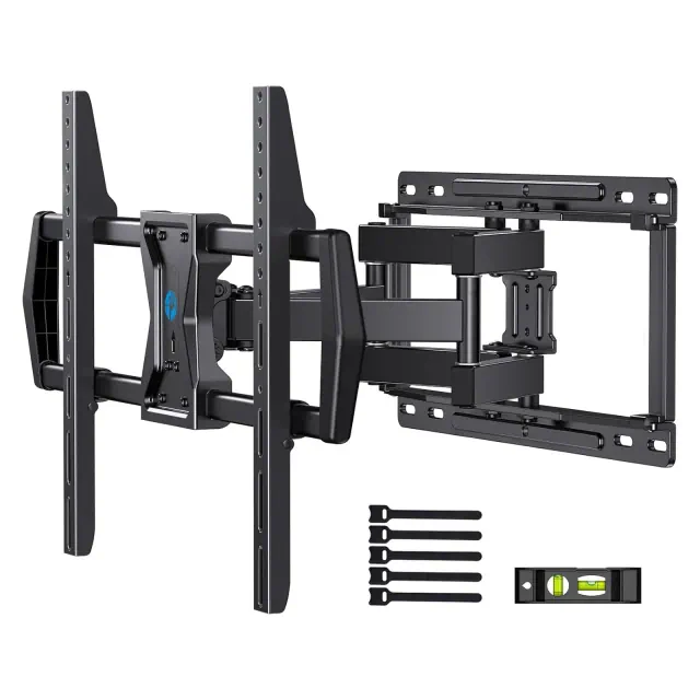 Pipishell Full Motion TV Wall Mount for 37-75" TVs, Dual Articulating Arms, Swivel & Tilt, Max VESA 600x400mm, Supports Up to 100 lbs